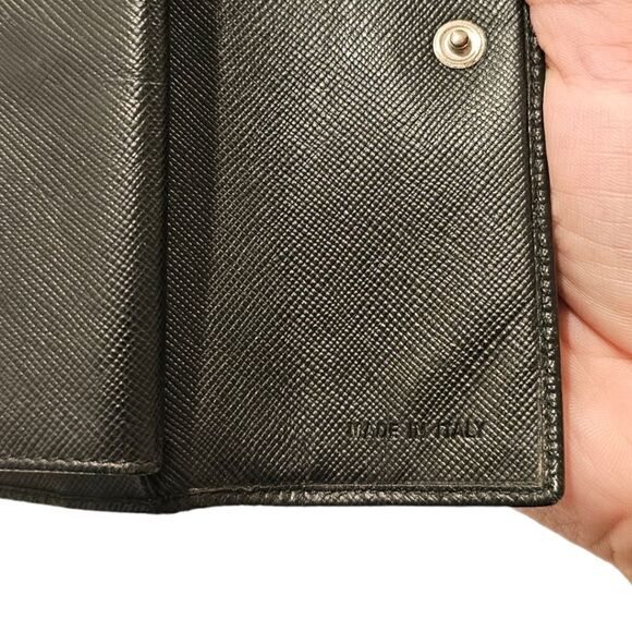 Prada Black Saffiano Leather Trifold Wallet - Picture 11 of 16